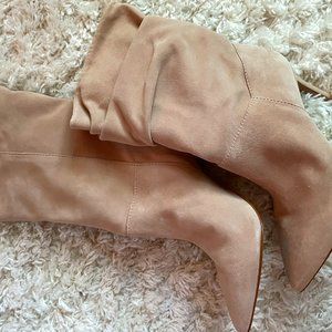Schutz Ashlee Suede Bootie Honey Beige 6.5